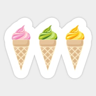 Ice Creams Vector Illustration Sticker
